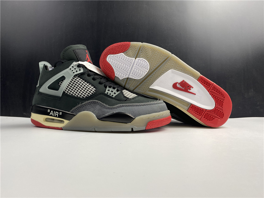 OFF-WHITE x Air Jordan 4 Bred