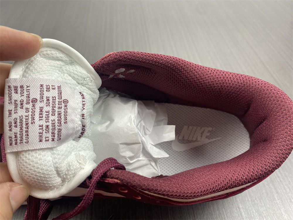2021 New Nike Dunk Low Bordeaux White/Bordeaux DD1503-108
