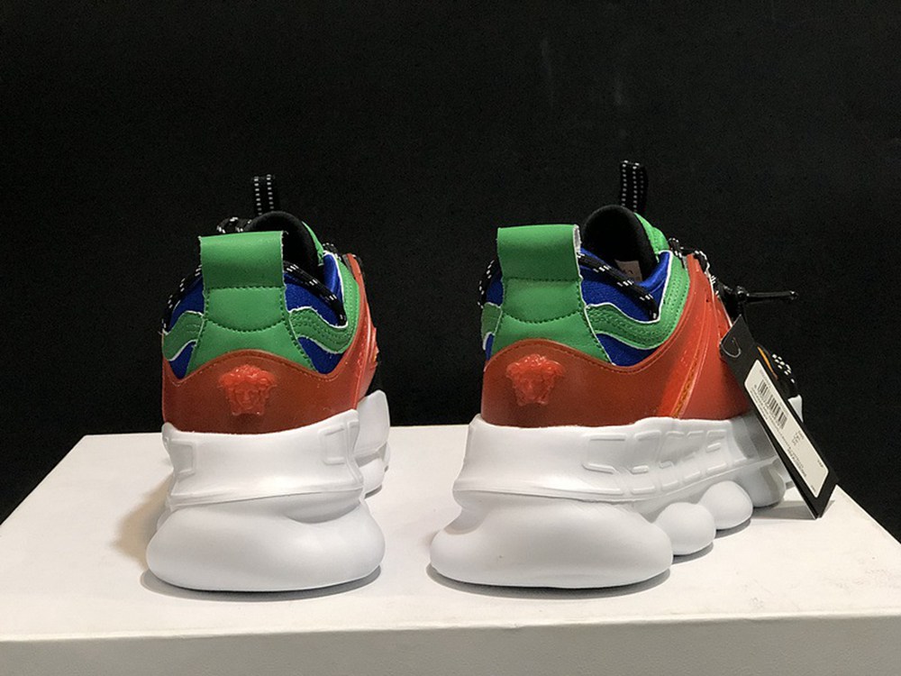 V*ERSACE CHAIN REACTION SNEAKERS BLACK&WHITE&RED&GREEN&BLUE