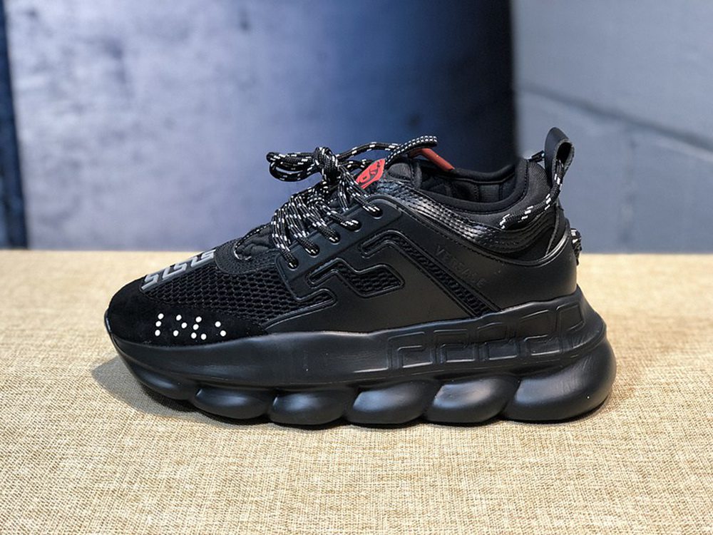 V*ERSACE CHAIN REACTION SNEAKERS BLACK&RED