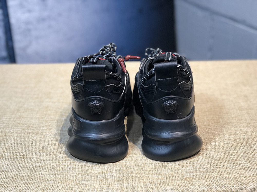 V*ERSACE CHAIN REACTION SNEAKERS BLACK&RED