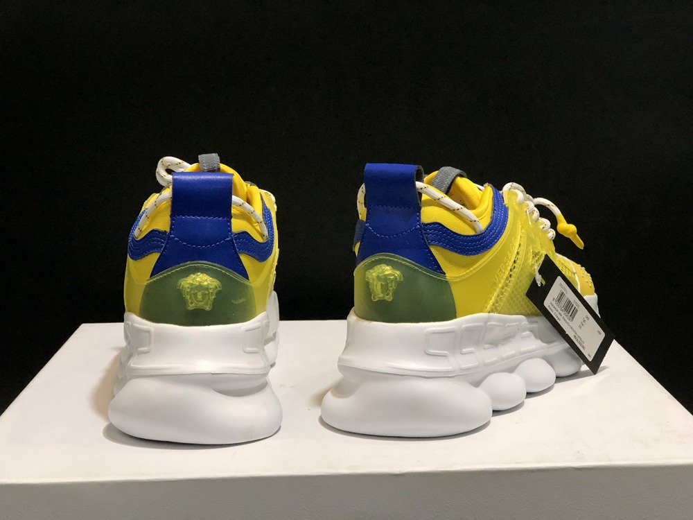 V*ERSACE CHAIN REACTION SNEAKERS YELLOW