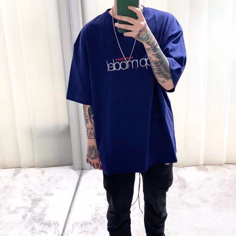 Ba1en*iaga BLCG 20ss top model text patch short sleeves