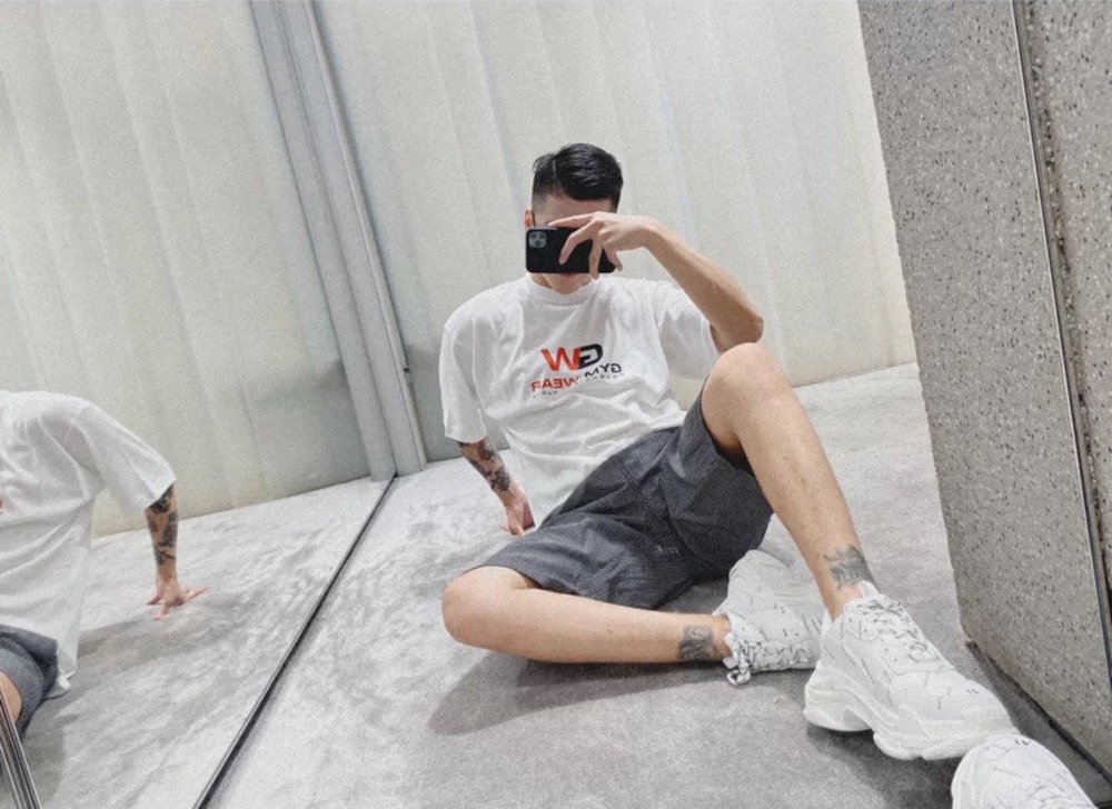 Ba1en*iaga BLCG 20ss GW GYM WEAR letter print short sleeve