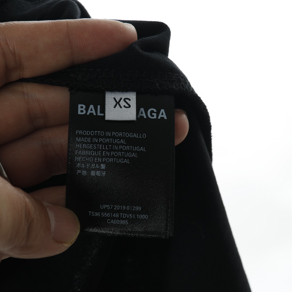 Ba1en*iaga BLCG 20ss black back letter short sleeve