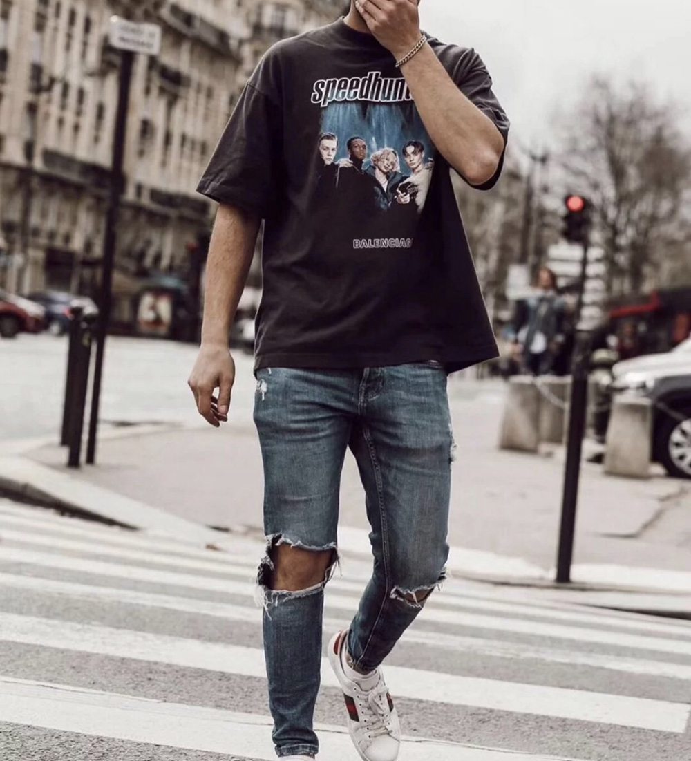 Ba1en*iaga 20FW 24 hours news short sleeve T-shirt