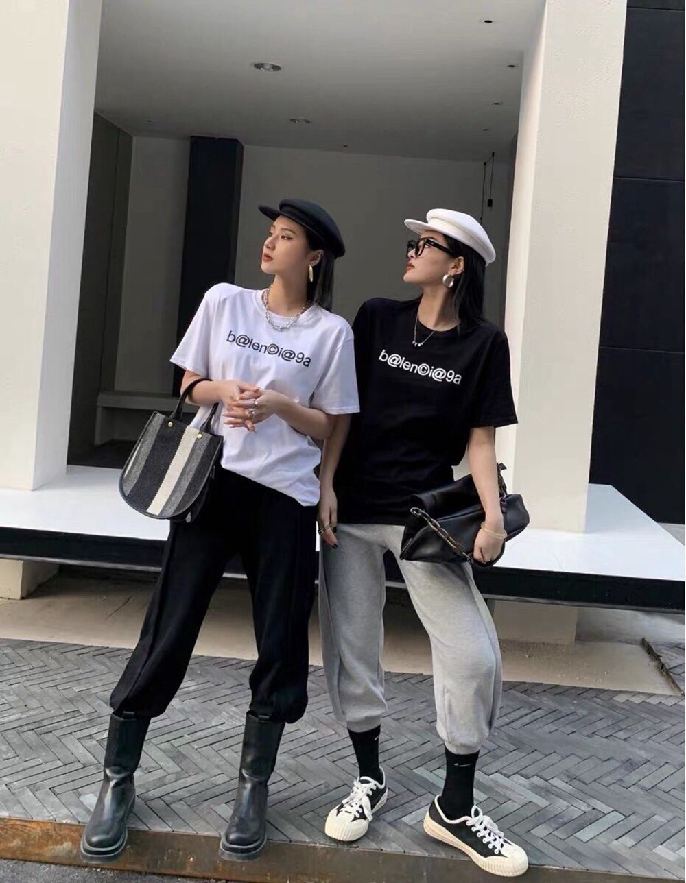 Ba1en*iaga BLCG 20ss short sleeve T-shirt with letters on chest