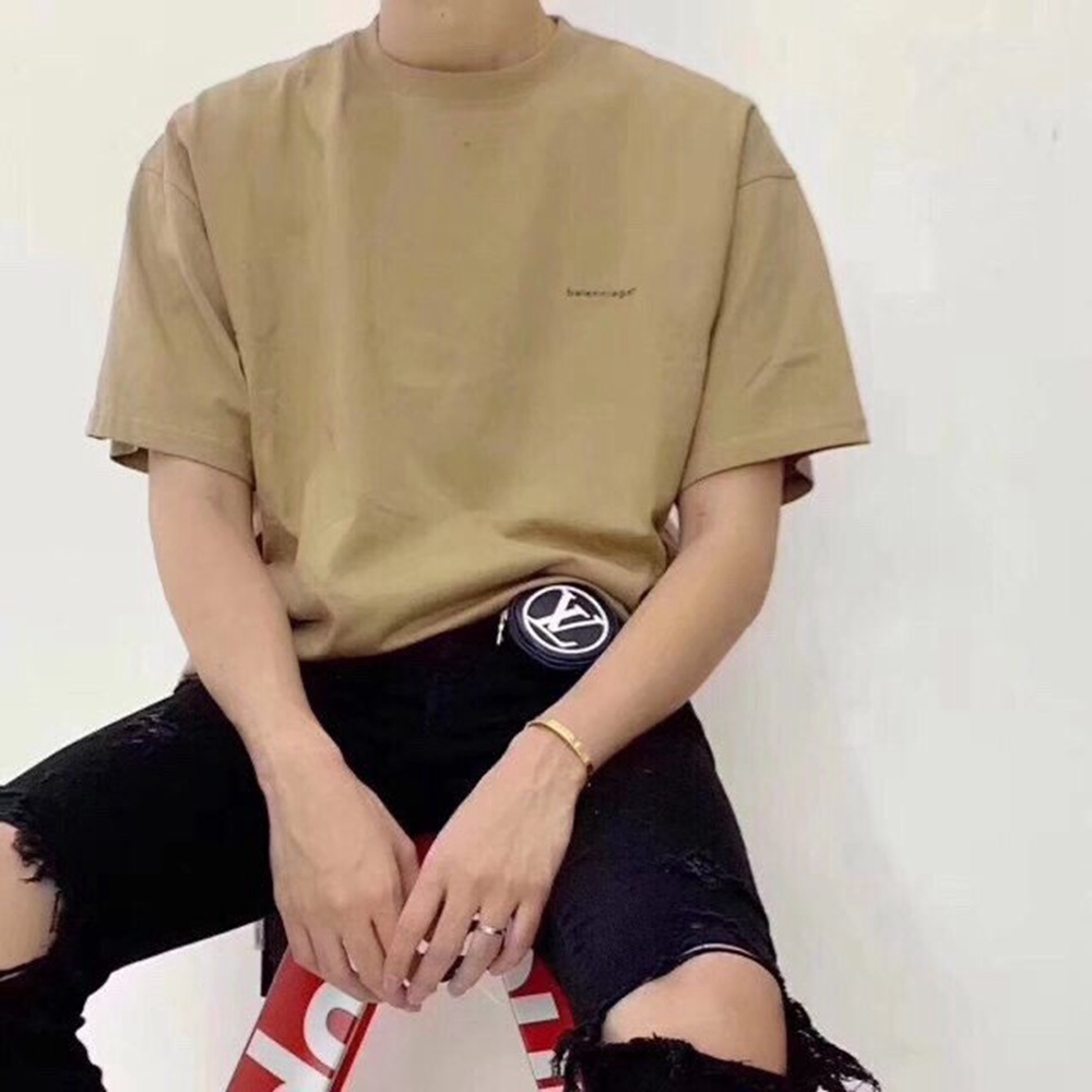 Ba1en*iaga BLCG 20SS small logo wheat short sleeve T-shirt