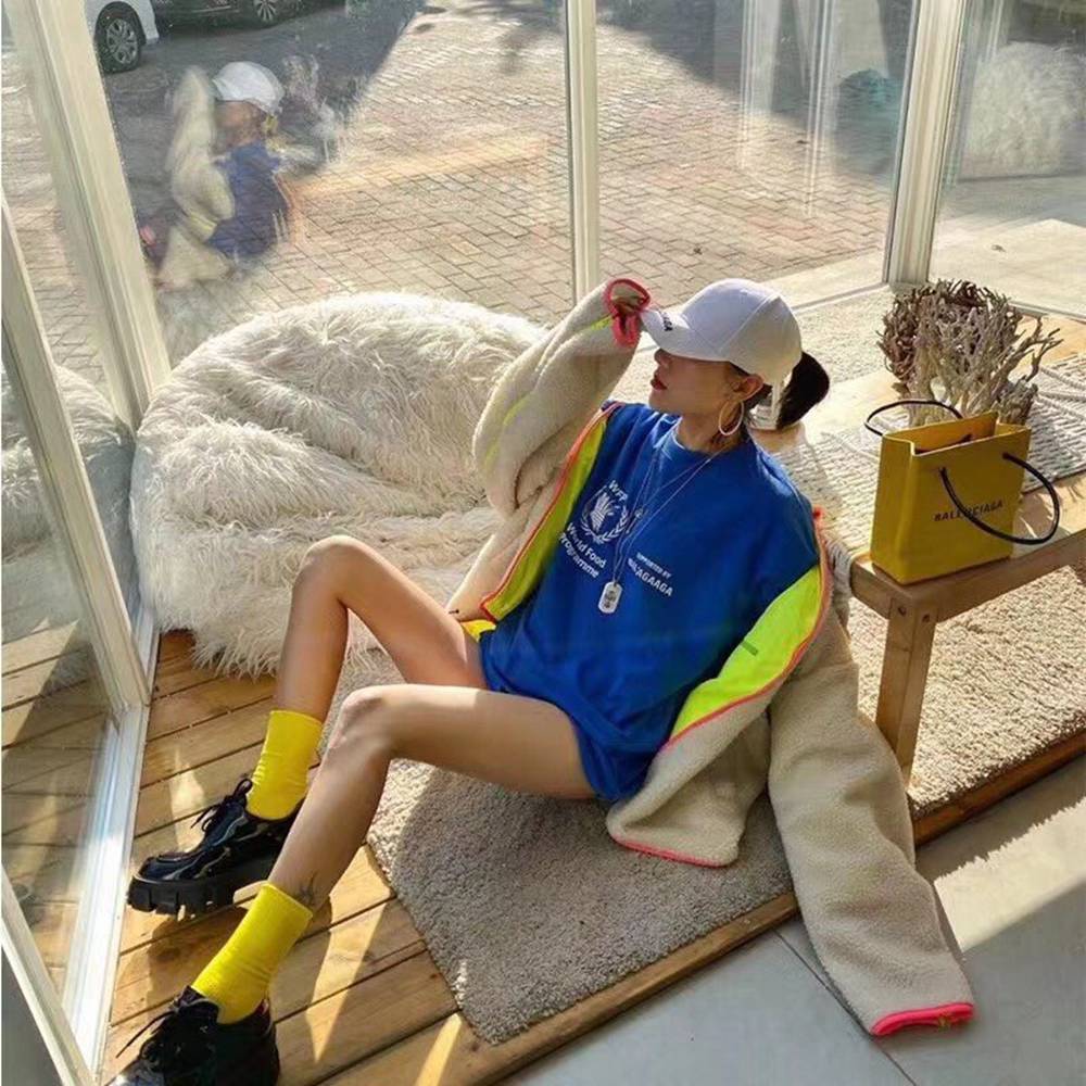 Ba1en*iaga BLCG 20ss short sleeve T-shirt with letters on chest