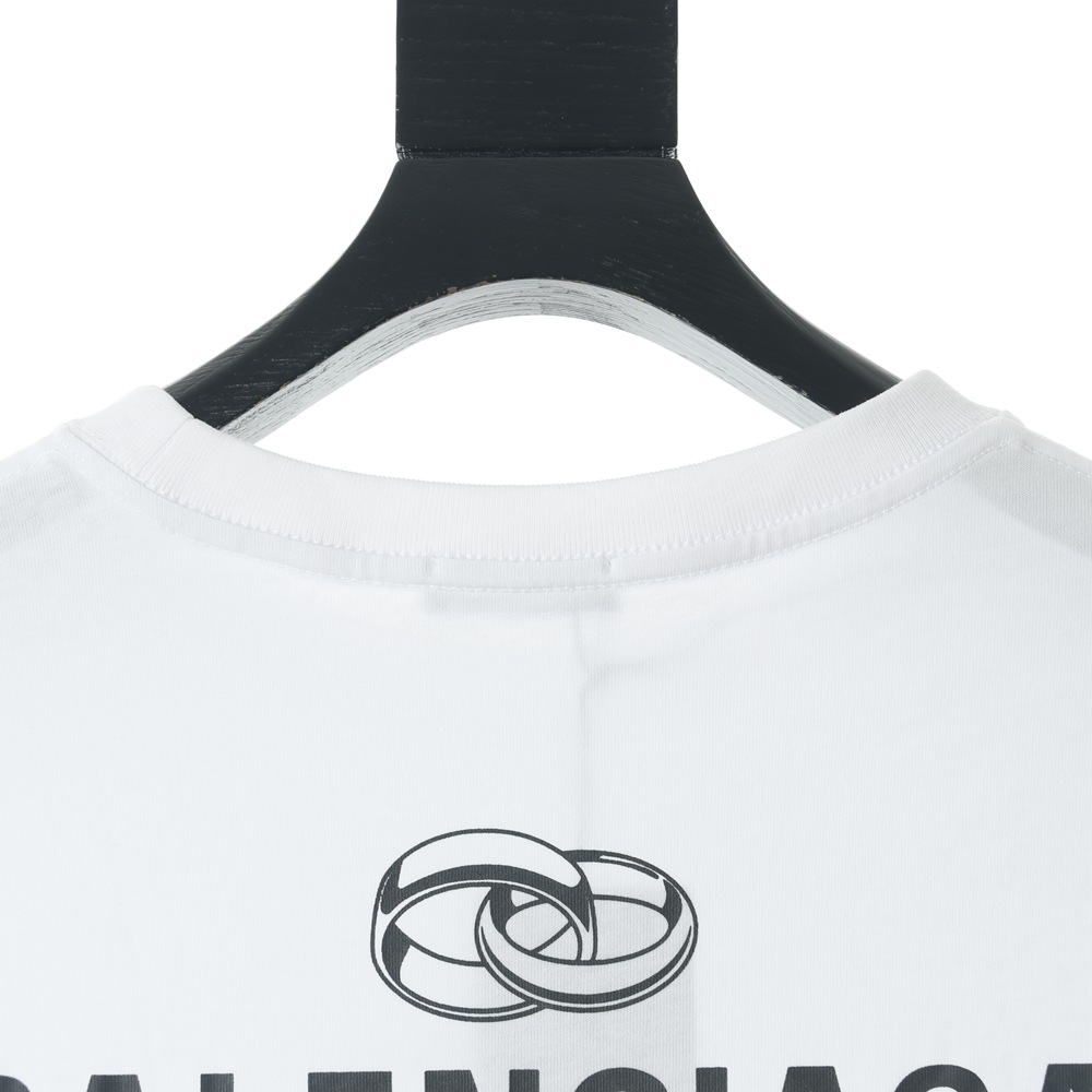 Ba1en*iaga BLCG Love ring round neck short sleeve T-shirt