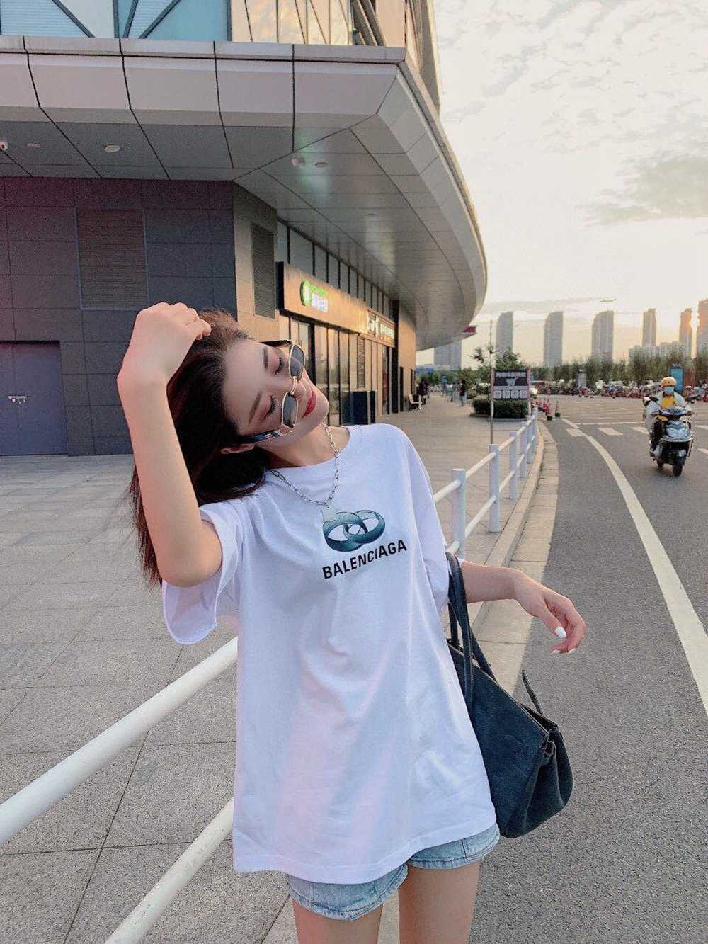 Ba1en*iaga BLCG Love ring round neck short sleeve T-shirt