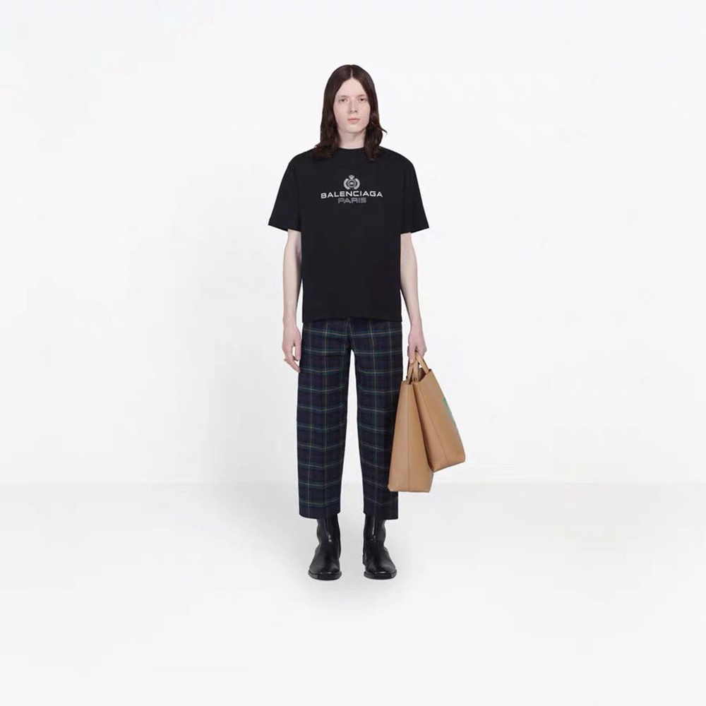 Ba1en*iaga BLCG lock crown wheat ear short os version tee shirt