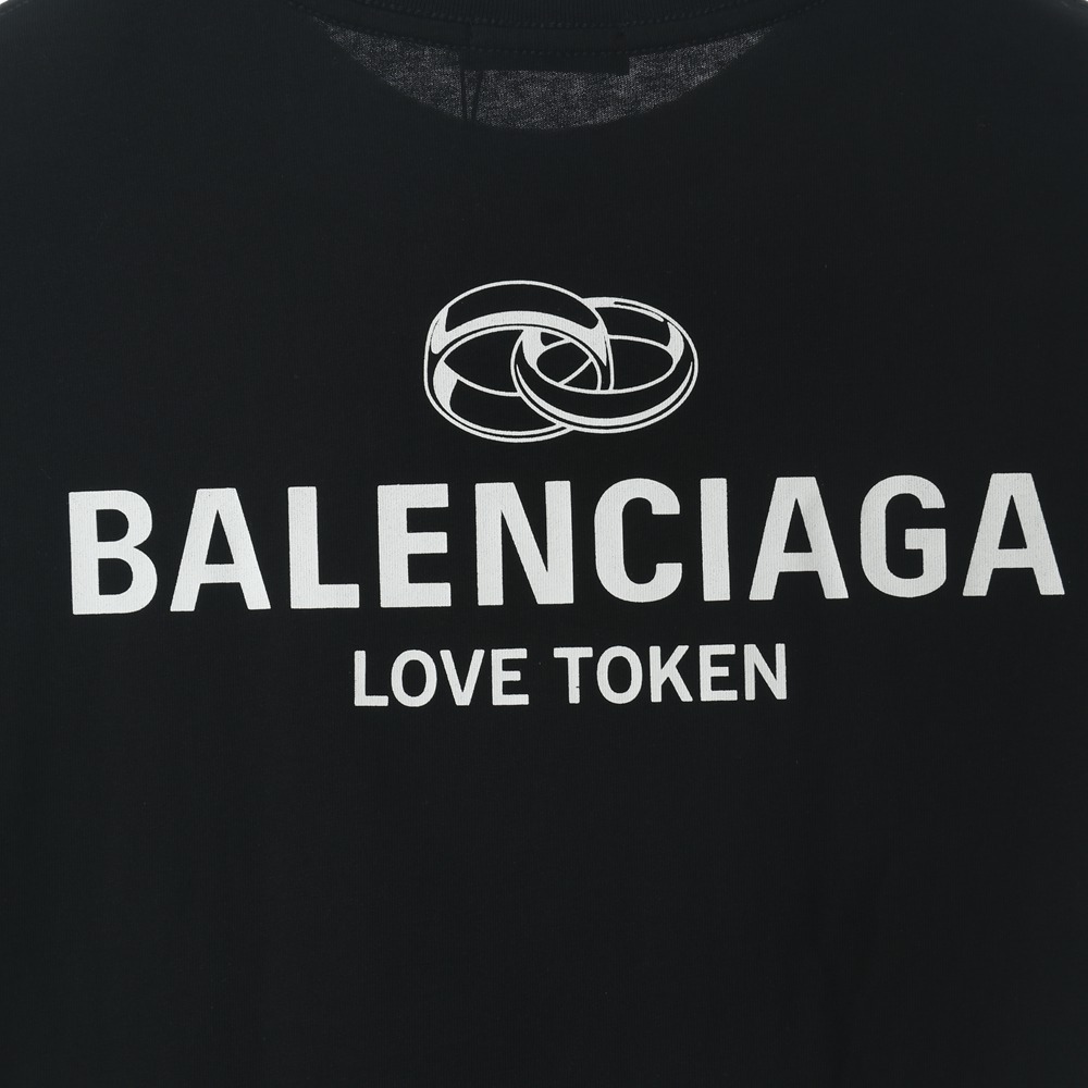 Ba1en*iaga BLCG Love ring round neck short sleeve T-shirt