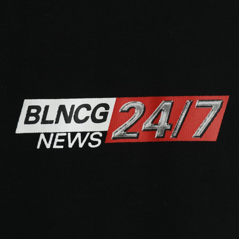 Ba1en*iaga BLCG 20FW 24-hour news short-sleeved T-shirt