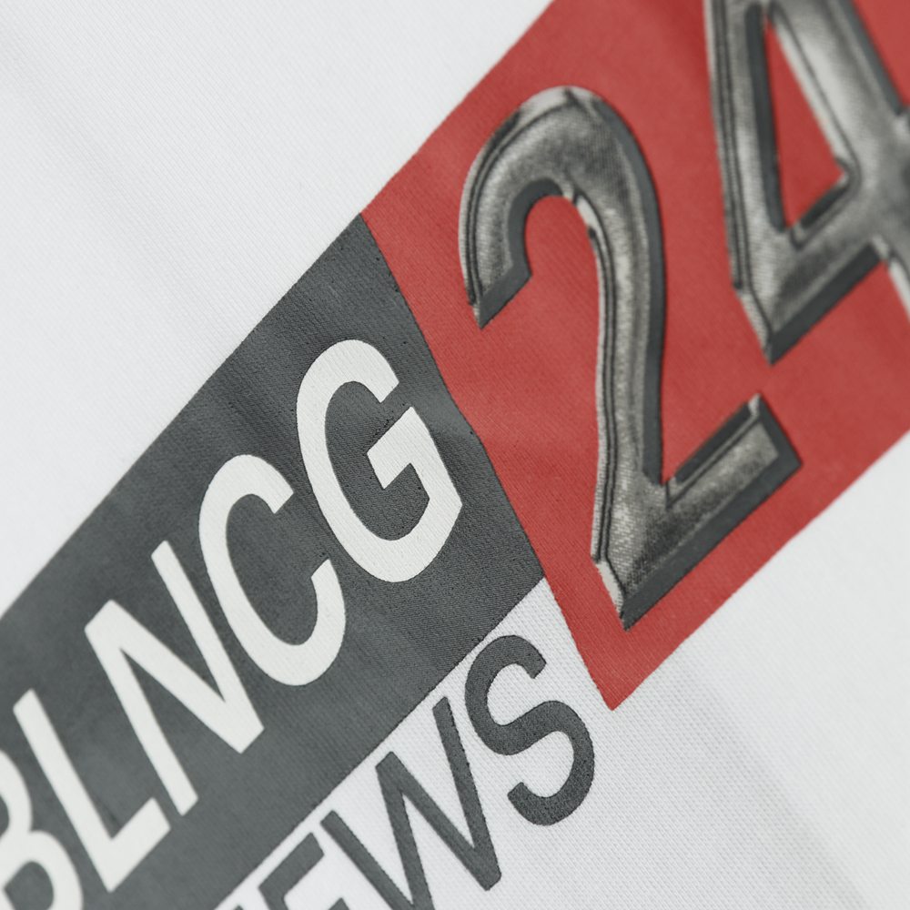 Ba1en*iaga BLCG 20FW 25-hour news short-sleeved T-shirt