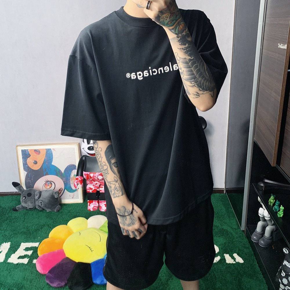 Ba1en*iaga BLCG 21FW Letter R logo printed short sleeve