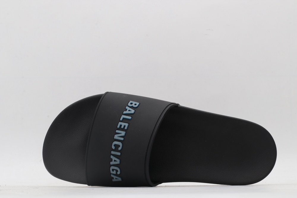 BLG Rubber Slides Black Fluo Blue