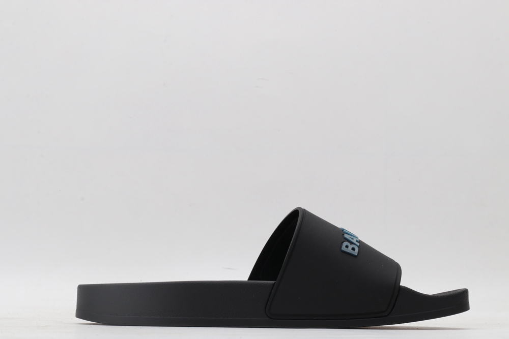 BLG Rubber Slides Black Fluo Blue