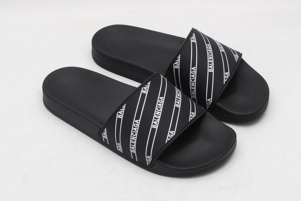 BLG Rubber Slides Stripe Logo Piscine - Black