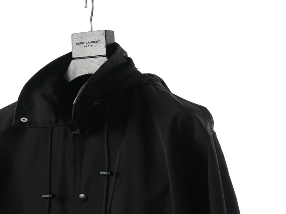 BLCG Logo Back Trench Coat Black