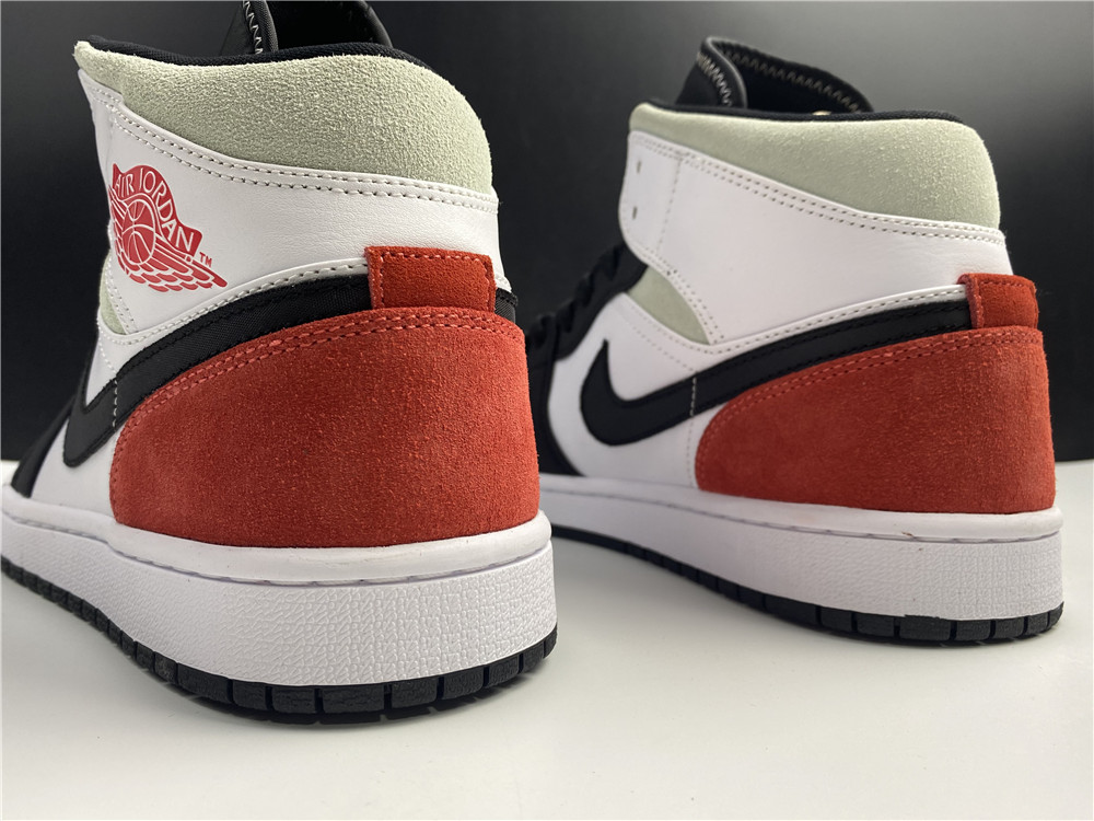 Air Jordan 1 Mid SE Red Black Toe(852542 100)