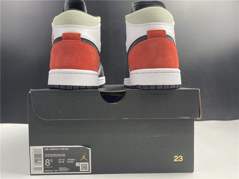 Air Jordan 1 Mid SE Red Black Toe(852542 100)
