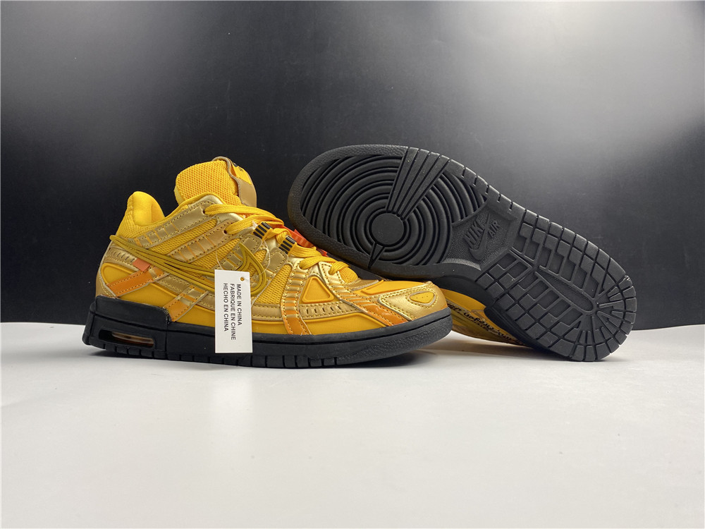 Off-White x Air Rubber Dunk University Gold( CU6015 700)