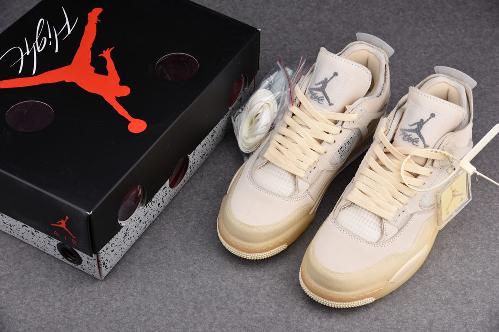Off-White x Wmns Air Jordan 4 SP Sail