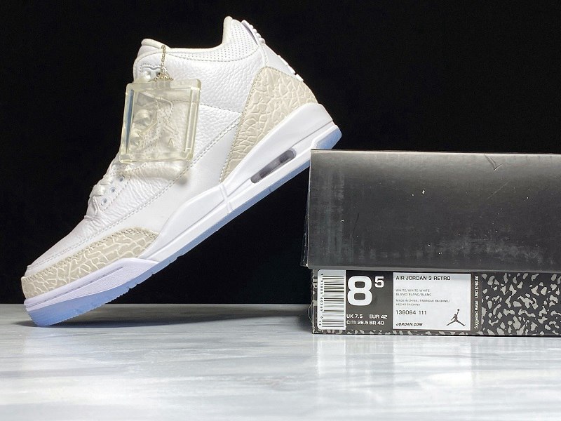Air Jordan 3 Retro Triple White(136064-111)