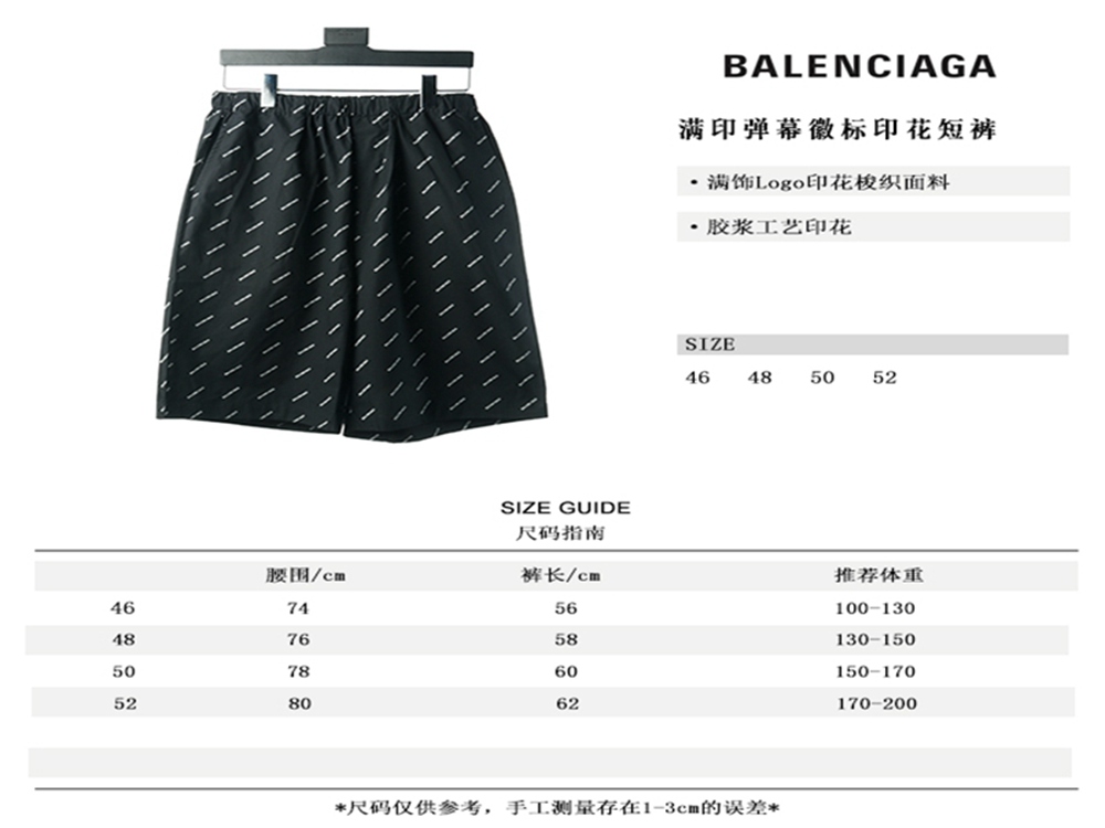BLCG 20SS Logo Print Shorts