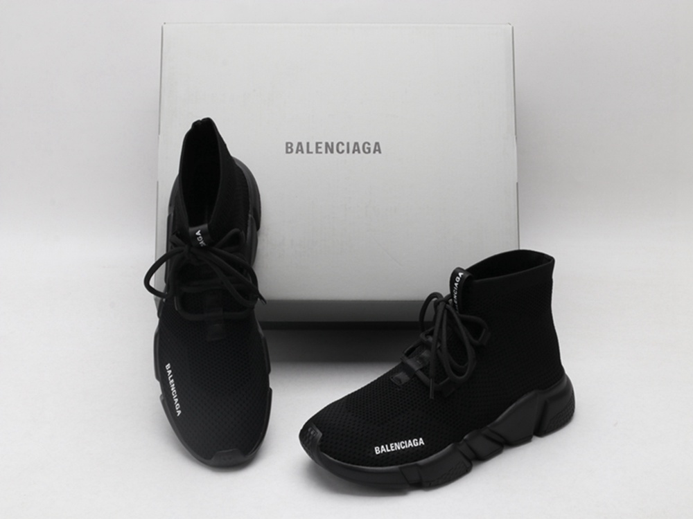 BLG Lace-up Knit Sock Full Black