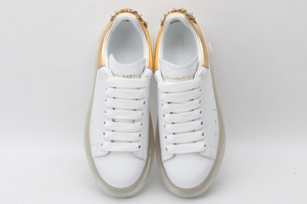 AMQ oversized sneakers with gold heel