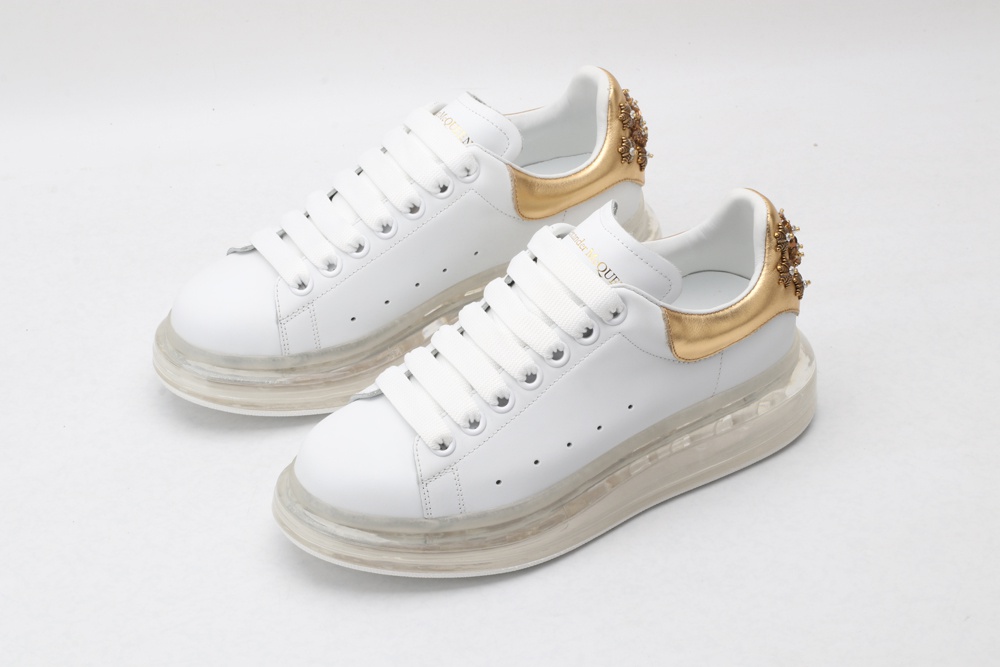 AMQ oversized sneakers with gold heel