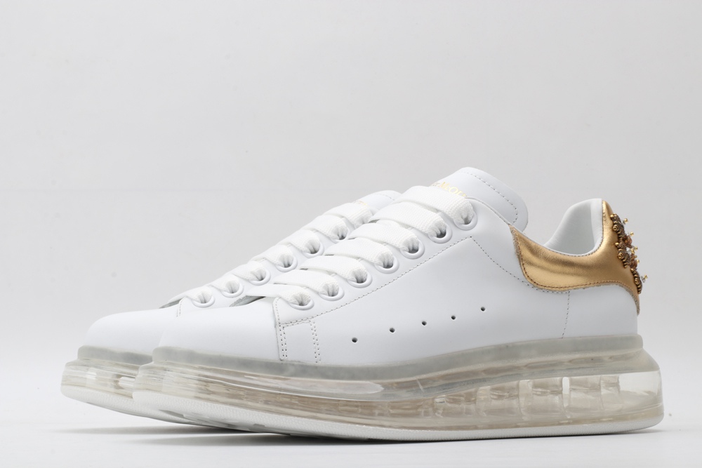 AMQ oversized sneakers with gold heel