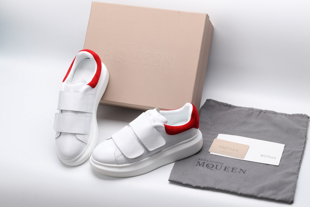 AMQ white&red oversized sneakers