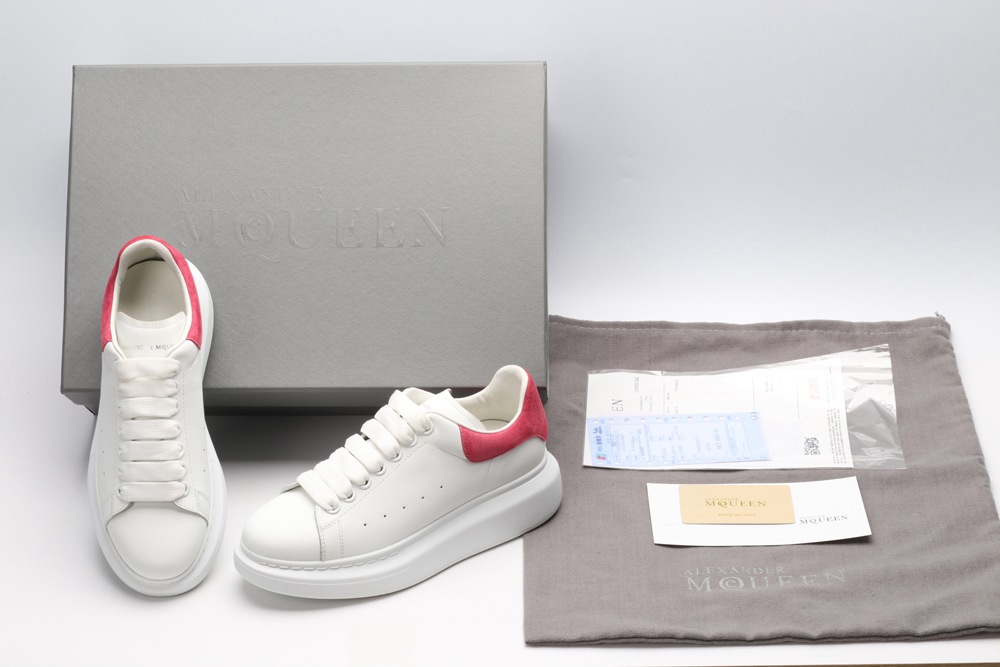AMQ White & Red Beetle Oversized Sneakers