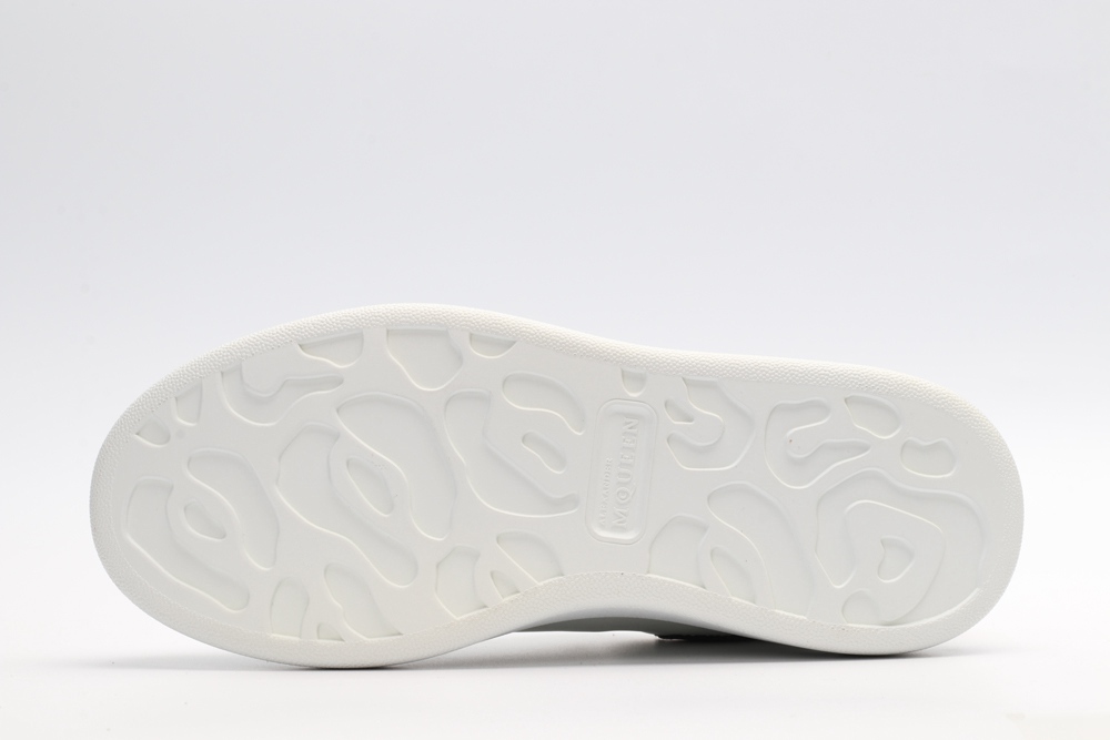 AMQ red foil embellished chunky leather sneakers