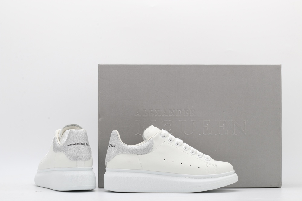 AMQ oversized sneakers with siL*Ver heel