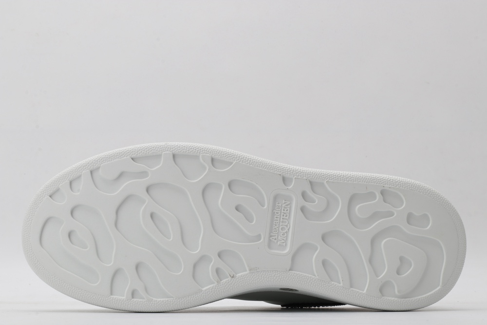 AMQ White & Black Studded Oversized Sneakers