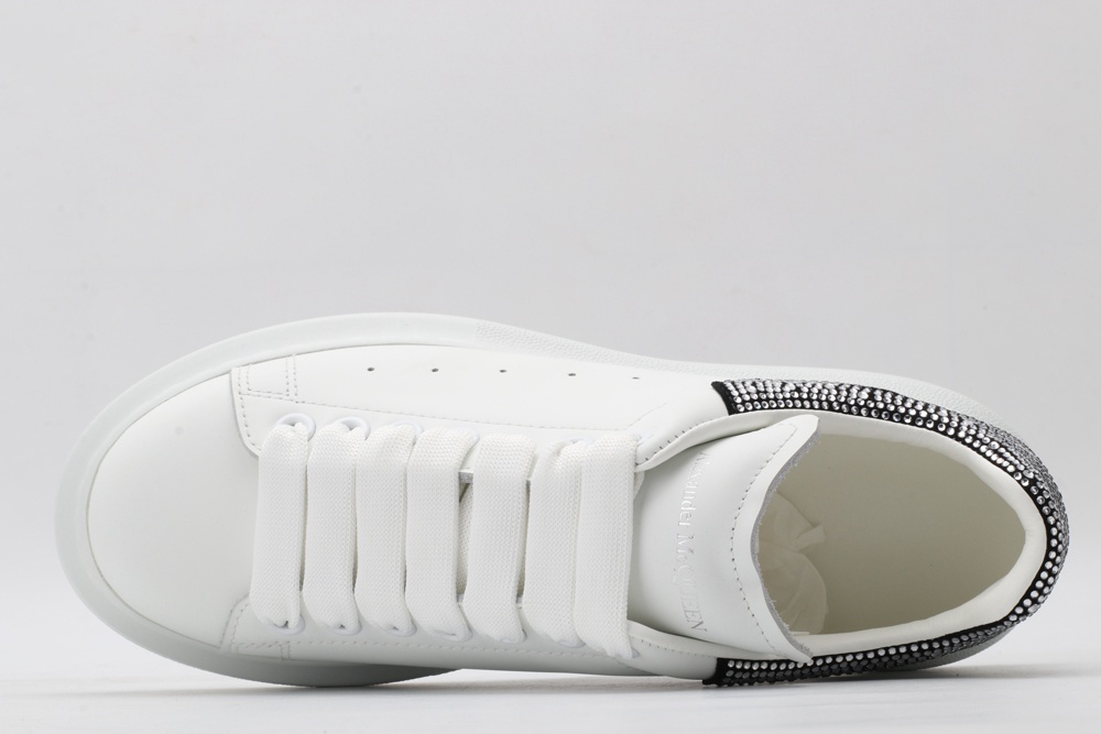 AMQ White & Black Studded Oversized Sneakers