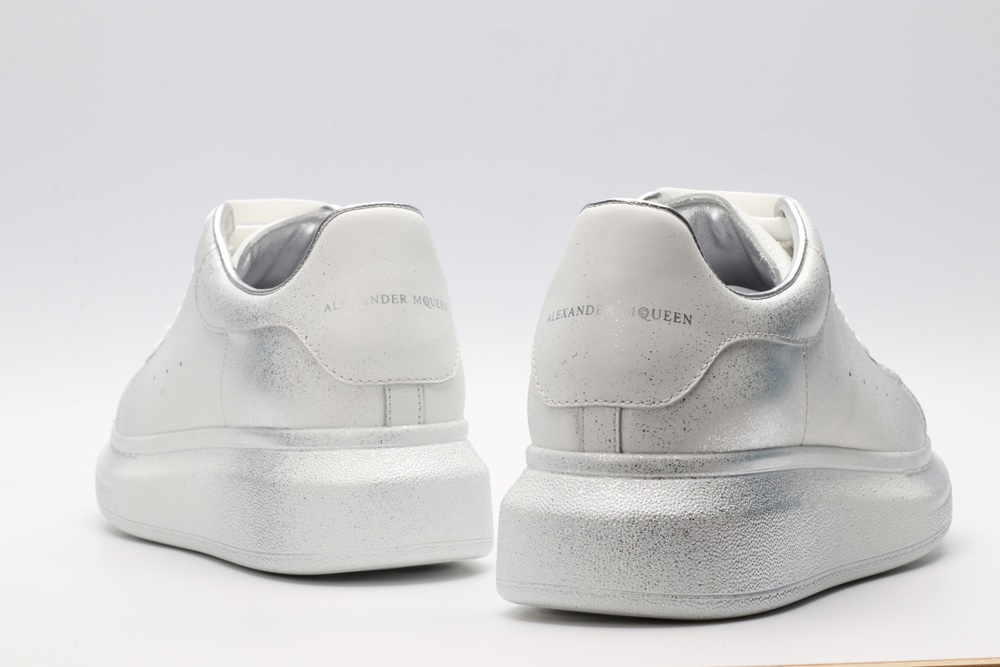AMQ siL*Ver chunky low-top leather sneakers