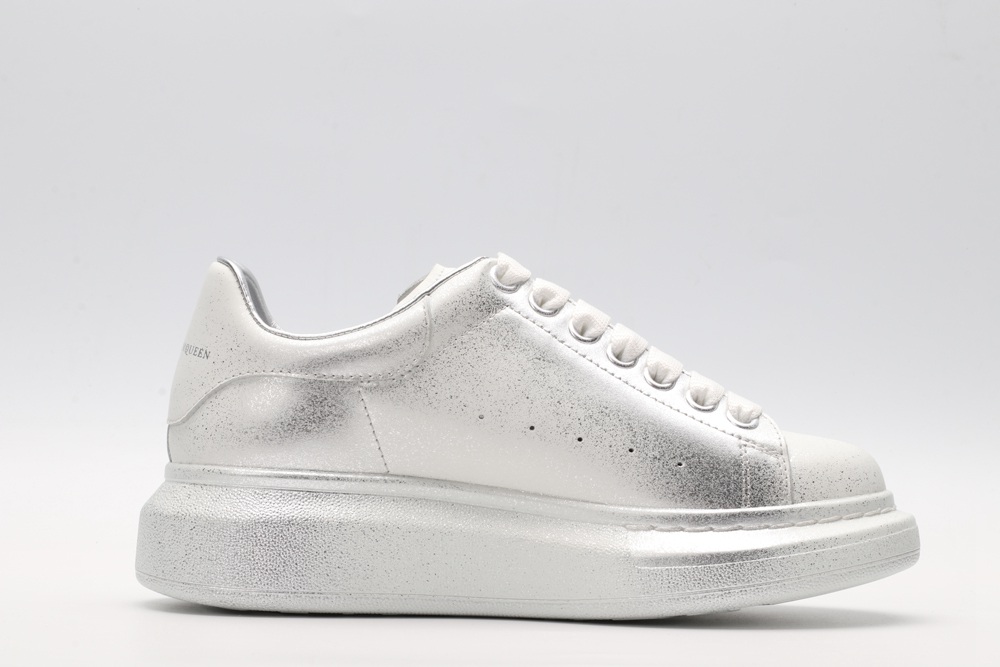 AMQ siL*Ver chunky low-top leather sneakers