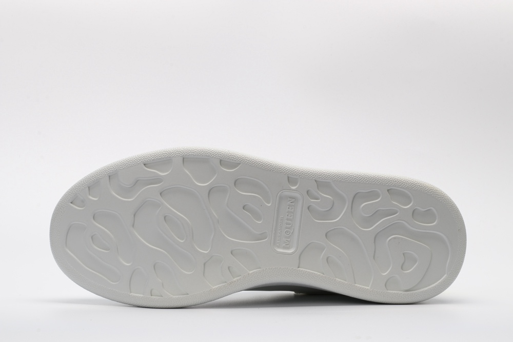 AMQ yellow foil embellished chunky leather sneakers