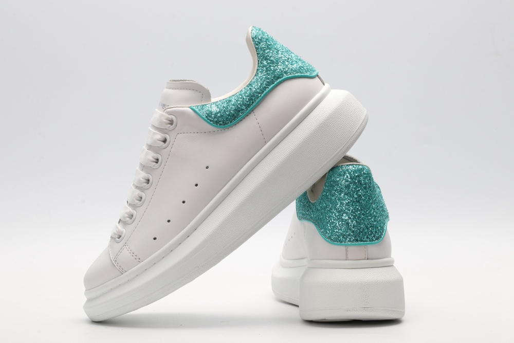 AMQ oversized sneakers with blue heel