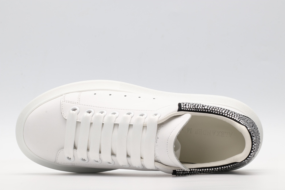 AMQ White & Black Studded Oversized Sneakers