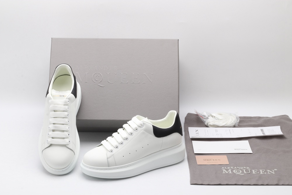AMQ White oversized sole sneakers