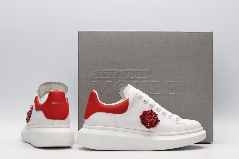 AMQ oversized sneakers with red heel