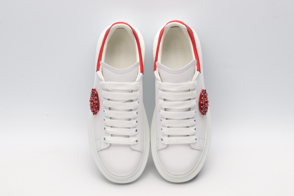 AMQ oversized sneakers with red heel