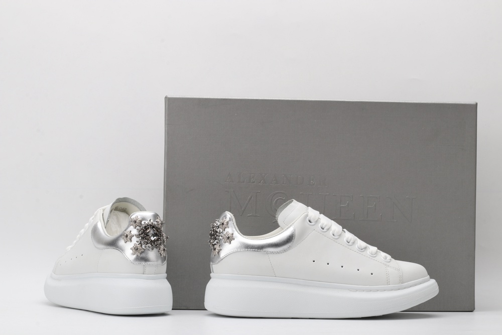 AMQ oversized sneakers with siL*Ver heel