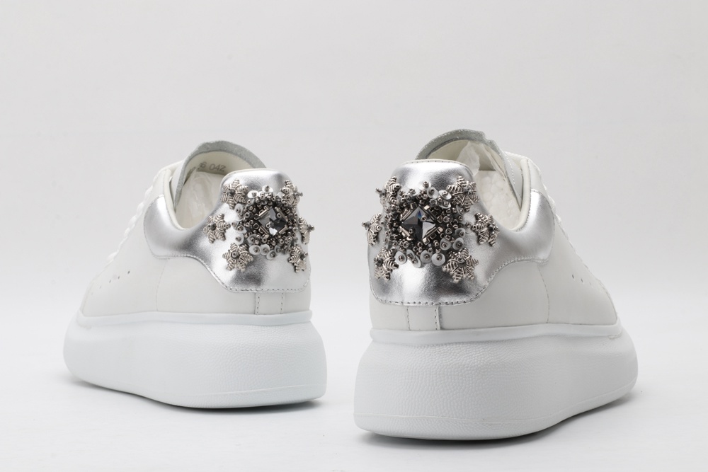 AMQ oversized sneakers with siL*Ver heel